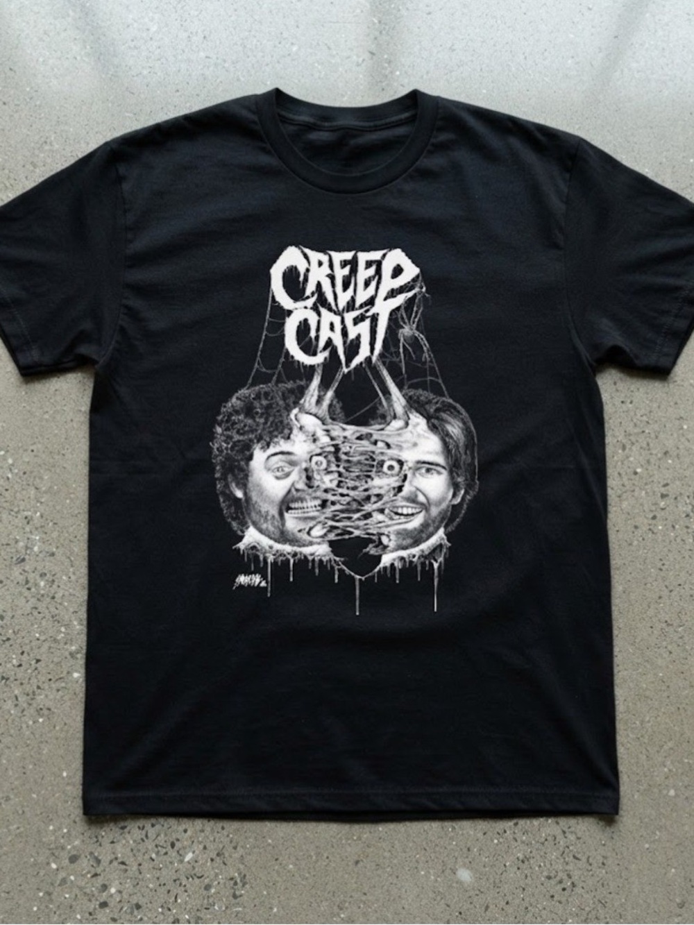 Creep Cast Horror Podcast Graphic Black Gildan T-Shirt